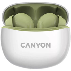 Casti True Wireless Canyon TWS-5, Bluetooth, In-Ear, Microfon (Alb/Albastru) Casti True Wireless Canyon TWS-5, Bluetooth, In-Ear, Microfon (Alb/Albastru)