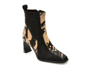 Botine elegante EPICA negre, GL549, din material textil Botine elegante EPICA negre, GL549, din material textil