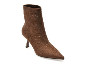 Botine elegante EPICA maro, 26V670, din material textil Botine elegante EPICA maro, 26V670, din material textil