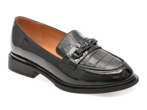Mocasini EPICA negri, M371, din piele naturala lacuita Mocasini EPICA negri, M371, din piele naturala lacuita