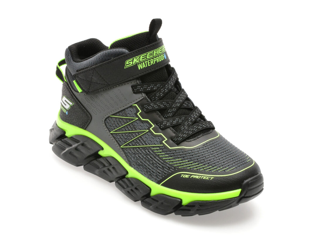 Ghete SKECHERS gri, TECH-GRIP, din material textil Ghete SKECHERS gri, TECH-GRIP, din material textil