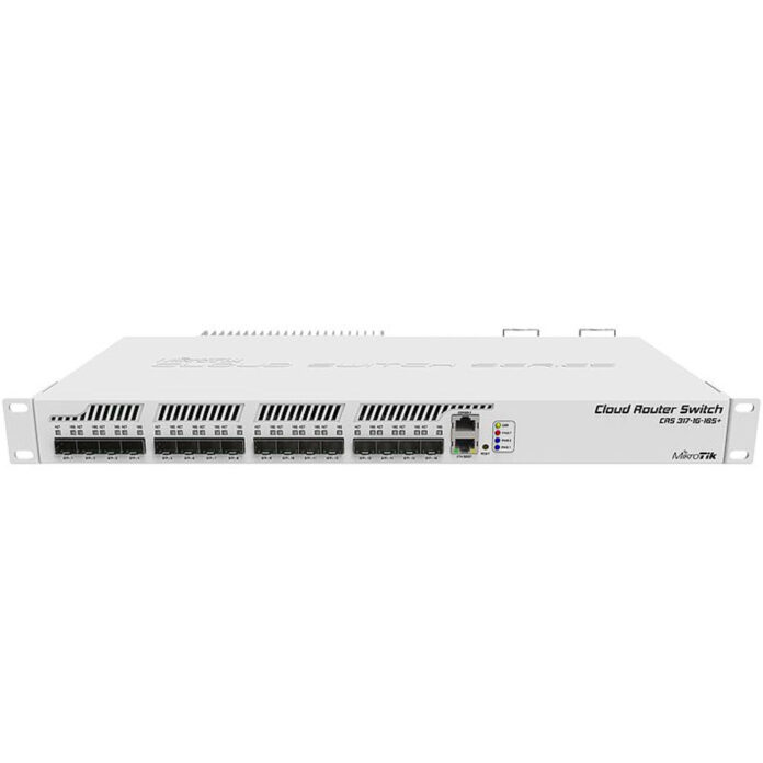 Switch cu 16 porturi SFP+ MikroTik Cloud Router CRS317-1G-16S+RM, cu management, port 10/100/1000Mbps, dual boot Switch cu 16 porturi SFP+ MikroTik Cloud Router CRS317-1G-16S+RM, cu management, port 10/100/1000Mbps, dual boot