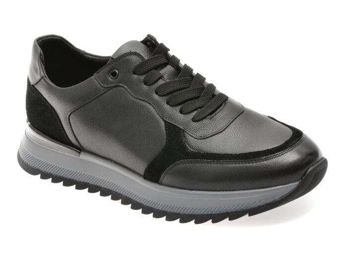 Pantofi sport EPICA negri, M347, din piele naturala Pantofi sport EPICA negri, M347, din piele naturala