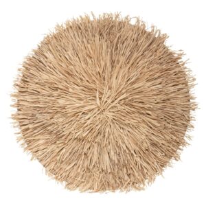 Decoratiune de perete Alaina culoare naturala MDF si iarba de mare 64x4x64 cm Decoratiune de perete Alaina culoare naturala MDF si iarba de mare 64x4x64 cm