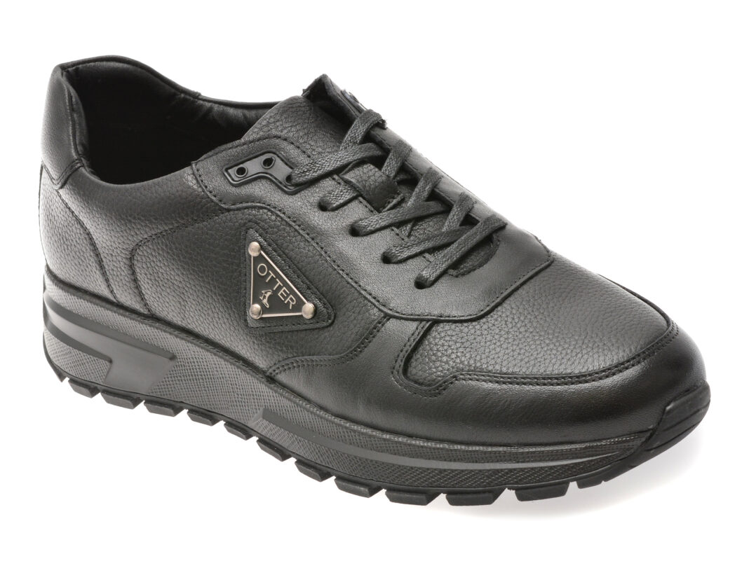Pantofi sport OTTER negri, 12082, din piele naturala Pantofi sport OTTER negri, 12082, din piele naturala