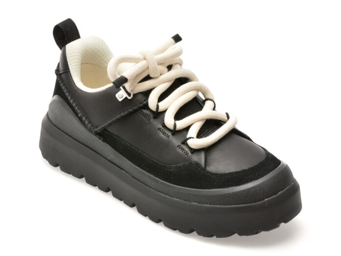 Ghete UGG negre, HERITAGE UTILITY SNEAKER, din piele naturala Ghete UGG negre, HERITAGE UTILITY SNEAKER, din piele naturala