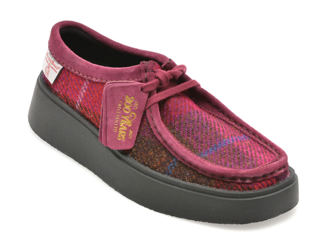 Mocasini CLARKS mov, TORVIEW W, din material textil Mocasini CLARKS mov, TORVIEW W, din material textil