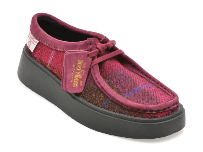 Mocasini CLARKS mov, TORVIEW W, din material textil Mocasini CLARKS mov, TORVIEW W, din material textil