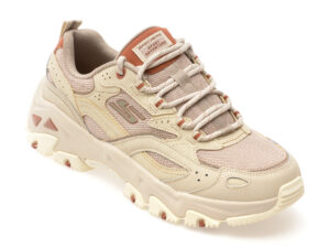 Pantofi sport SKECHERS bej, D LITES HIKER, din material textil Pantofi sport SKECHERS bej, D LITES HIKER, din material textil