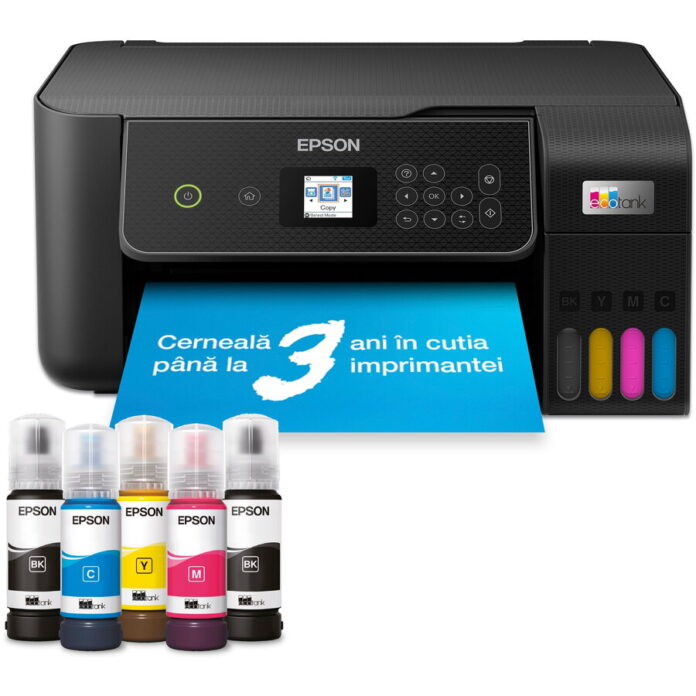 Multifunctional Epson EcoTank L3280, A4, Color, 10 ppm, USB, Wireless (Negru) Multifunctional Epson EcoTank L3280, A4, Color, 10 ppm, USB, Wireless (Negru)