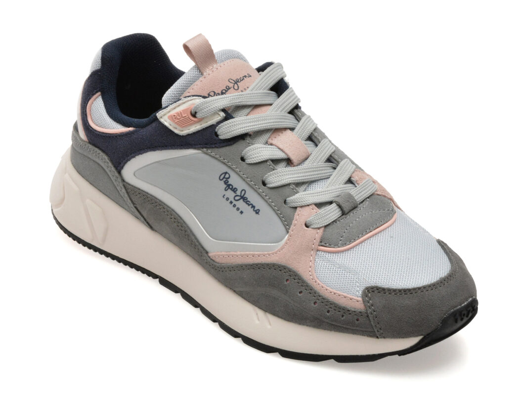 Pantofi sport PEPE JEANS gri, LS60011, din material textil Pantofi sport PEPE JEANS gri, LS60011, din material textil