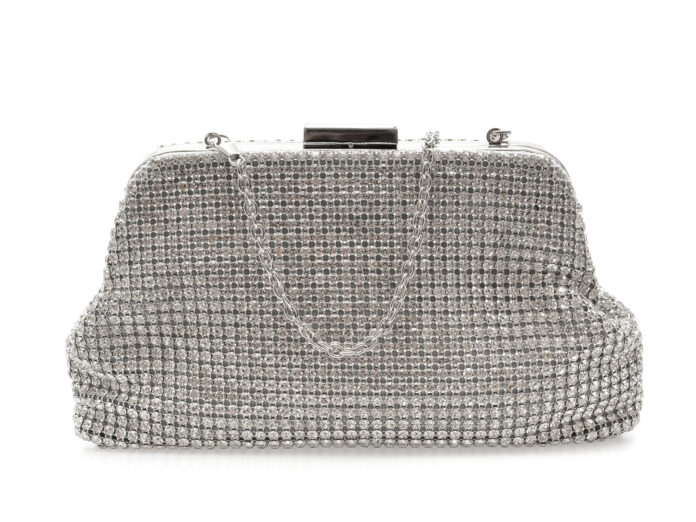 Geanta plic EPICA argintie, 8004, din material textil Geanta plic EPICA argintie, 8004, din material textil