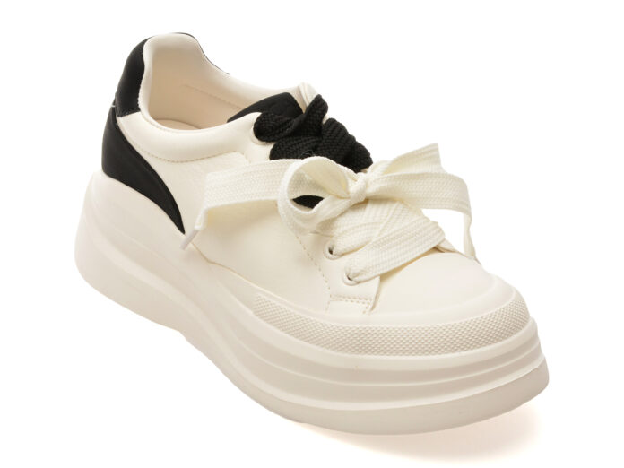 Pantofi sport EPICA alb-negru, C1925, din piele naturala Pantofi sport EPICA alb-negru, C1925, din piele naturala