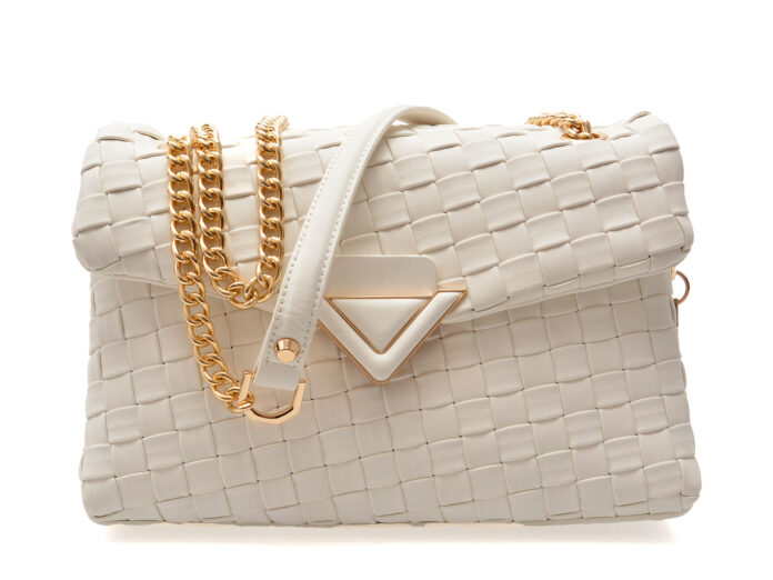 Geanta ALDO alba, SOFTWOVEN 100, din piele ecologica Geanta ALDO alba, SOFTWOVEN 100, din piele ecologica