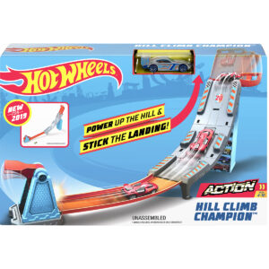 Set de joaca Circuit cu obstacole Hot Wheels, Hill Climb Champion GBF83 Set de joaca Circuit cu obstacole Hot Wheels, Hill Climb Champion GBF83