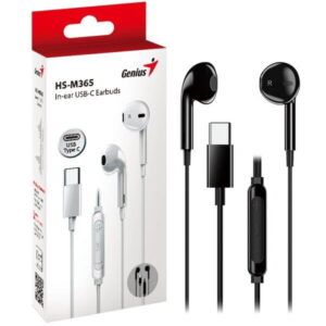 Casti Genius, „HS-M365”, cu fir, intraauriculare, pentru smartphone, microfon pe fir, conectare prin USB-C (Negru) Casti Genius, „HS-M365”, cu fir, intraauriculare, pentru smartphone, microfon pe fir, conectare prin USB-C (Negru)