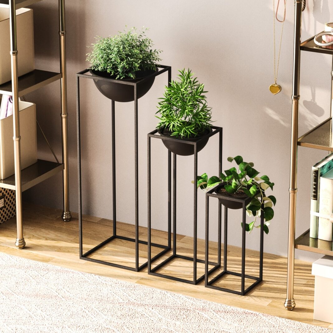 Ghiveci decorativ GED019 Negru 28x80x28 cm Ghiveci decorativ GED019 Negru 28x80x28 cm