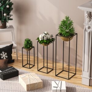 Ghiveci decorativ GED019A Auriu 28x80x28 cm Ghiveci decorativ GED019A Auriu 28x80x28 cm