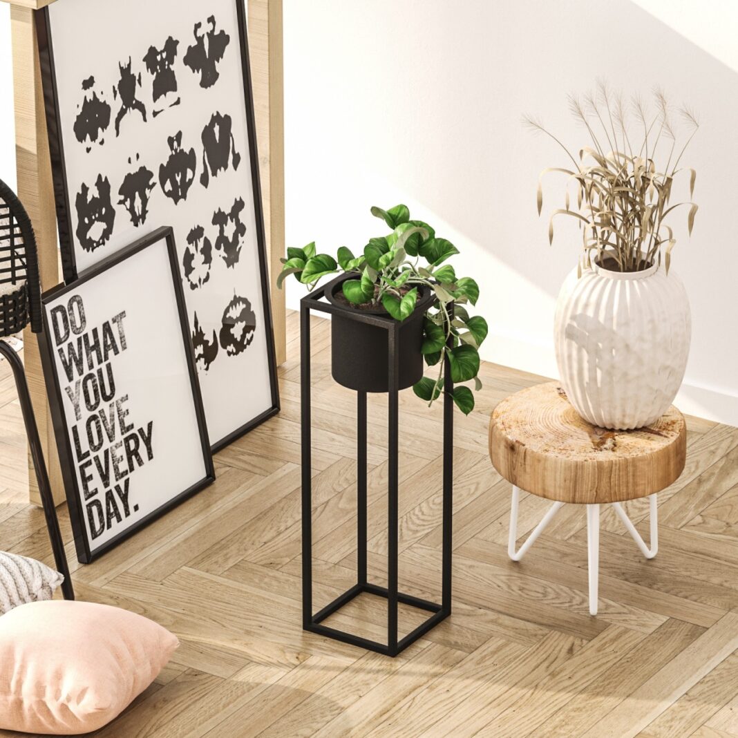 Ghiveci decorativ GED023 Negru 15x50x15 cm Ghiveci decorativ GED023 Negru 15x50x15 cm