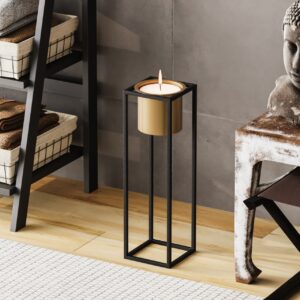 Ghiveci decorativ GED023A Auriu 15x50x15 cm Ghiveci decorativ GED023A Auriu 15x50x15 cm