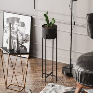 Ghiveci decorativ GED025 Negru 23x78x23 cm Ghiveci decorativ GED025 Negru 23x78x23 cm