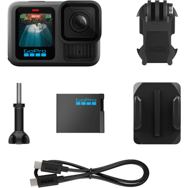 Camera video de actiune GoPro HERO13 Black Specialty Bundle, 27MP, 5.3K, Ecran tactil 2.27inch, Stabilizare HyperSmooth 6.0, TimeWarp 3.0, Wi-Fi, Bluetooth, Control vocal (Negru) Camera video de actiune GoPro HERO13 Black Specialty Bundle, 27MP, 5.3K, Ecran tactil 2.27inch, Stabilizare HyperSmooth 6.0, TimeWarp 3.0, Wi-Fi, Bluetooth, Control vocal (Negru)