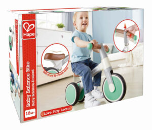 Bicicleta de echilibru verde cu 3 roti - Hape Bicicleta de echilibru verde cu 3 roti - Hape