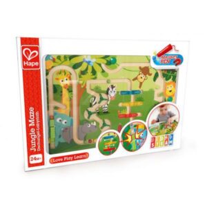 Jucarie din lemn Hape Labirint magnetic, Jungla Jucarie din lemn Hape Labirint magnetic, Jungla
