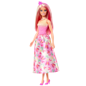 Papusa printesa cu parul roz, Barbie Dreamtopia, HRR08 Papusa printesa cu parul roz, Barbie Dreamtopia, HRR08