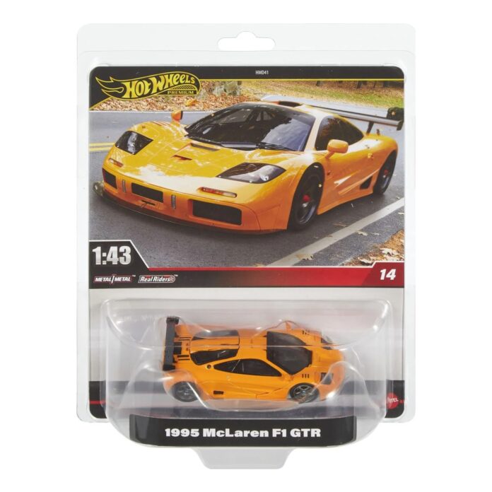 HOT WHEELS PREMIUM REAL RIDERS MASINUTA METALICA MCLAREN F1 GTR 1995 SCARA 1:43 HOT WHEELS PREMIUM REAL RIDERS MASINUTA METALICA MCLAREN F1 GTR 1995 SCARA 1:43