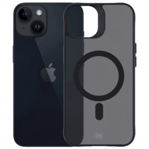 Husa MagSafe pentru Apple iPhone 14 / 13, 3MK, Smoke MagStand, Neagra Husa MagSafe pentru Apple iPhone 14 / 13, 3MK, Smoke MagStand, Neagra
