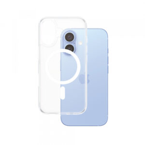 Husa MagSafe pentru Apple iPhone 16, PanzerGlass, HardCase, Transparenta Alba Husa MagSafe pentru Apple iPhone 16, PanzerGlass, HardCase, Transparenta Alba