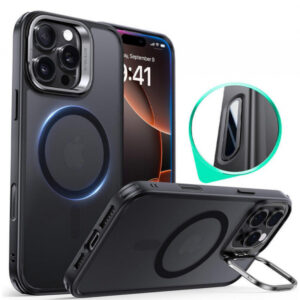Husa MagSafe pentru Apple iPhone 16, ESR, Classic Hybrid Kickstand Slide, Neagra Satinata Husa MagSafe pentru Apple iPhone 16, ESR, Classic Hybrid Kickstand Slide, Neagra Satinata