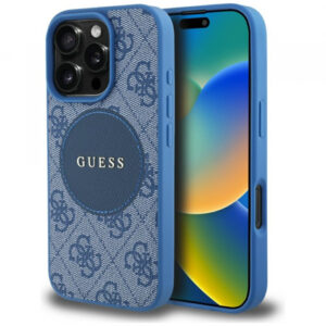 Husa MagSafe pentru Apple iPhone 16, Guess, 4G Circle Classic Logo, Albastra Husa MagSafe pentru Apple iPhone 16, Guess, 4G Circle Classic Logo, Albastra