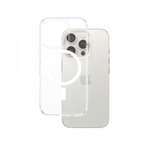 Husa MagSafe pentru Apple iPhone 16 Pro, PanzerGlass, HardCase, Transparenta Alba Husa MagSafe pentru Apple iPhone 16 Pro, PanzerGlass, HardCase, Transparenta Alba
