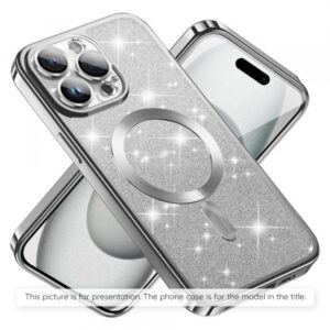 Husa MagSafe pentru Apple iPhone 17 Air, Techsuit, Luxury Glitter, Argintie Husa MagSafe pentru Apple iPhone 17 Air, Techsuit, Luxury Glitter, Argintie