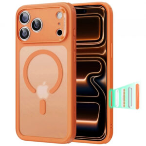 Husa MagSafe pentru Apple iPhone 17 Pro Max, ESR, Classic Hybrid Slide, Portocalie Satinata Husa MagSafe pentru Apple iPhone 17 Pro Max, ESR, Classic Hybrid Slide, Portocalie Satinata