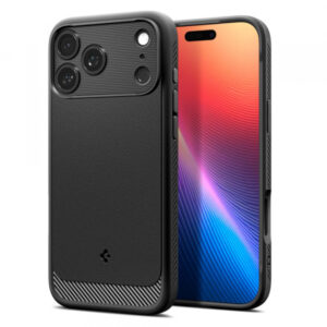 Husa MagSafe pentru Apple iPhone 17 Pro, Spigen, Rugged Armor, Neagra Mata Husa MagSafe pentru Apple iPhone 17 Pro, Spigen, Rugged Armor, Neagra Mata