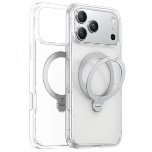 Husa MagSafe pentru Apple iPhone 17 Pro Max, Torras, Ostand Spin (Transparent) Husa MagSafe pentru Apple iPhone 17 Pro Max, Torras, Ostand Spin (Transparent)