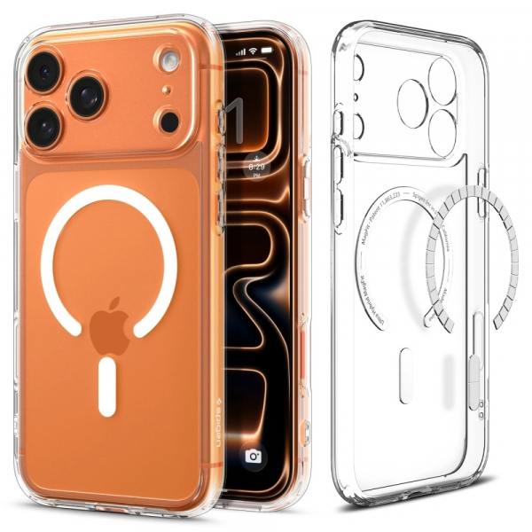 Husa MagSafe pentru Apple iPhone 17 Pro, Spigen, Ultra Hybrid T, Alba Husa MagSafe pentru Apple iPhone 17 Pro, Spigen, Ultra Hybrid T, Alba