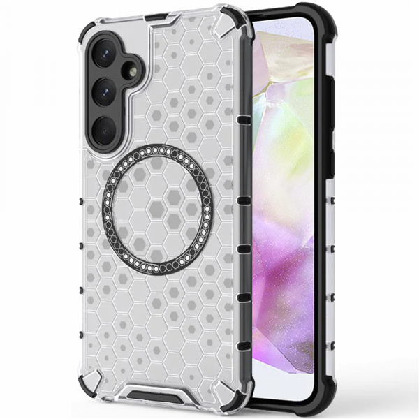 Husa MagSafe pentru Samsung Galaxy A35 5G A356, Techsuit, HoneyComb Shield, Alba Husa MagSafe pentru Samsung Galaxy A35 5G A356, Techsuit, HoneyComb Shield, Alba