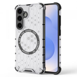 Husa MagSafe pentru Samsung Galaxy S25 S931, Techsuit, HoneyComb Shield, Alba Husa MagSafe pentru Samsung Galaxy S25 S931, Techsuit, HoneyComb Shield, Alba