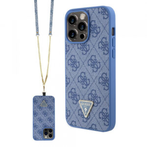 Husa pentru Apple iPhone 15 Pro, Guess, Crossbody 4G Metal Logo, Albastra Husa pentru Apple iPhone 15 Pro, Guess, Crossbody 4G Metal Logo, Albastra