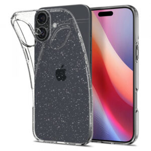 Husa pentru Apple iPhone 16 Plus, Spigen, Liquid Crystal Glitter, Transparenta Husa pentru Apple iPhone 16 Plus, Spigen, Liquid Crystal Glitter, Transparenta