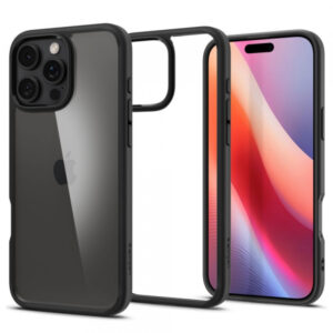 Husa pentru Apple iPhone 16 Pro, Spigen, Ultra Hybrid, Neagra Mata Husa pentru Apple iPhone 16 Pro, Spigen, Ultra Hybrid, Neagra Mata