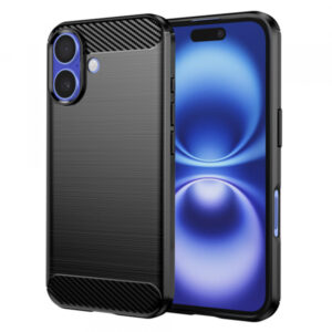 Husa pentru Apple iPhone 16, Techsuit, Carbon, Neagra Husa pentru Apple iPhone 16, Techsuit, Carbon, Neagra