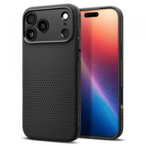 Husa pentru Apple iPhone 17 Pro, Spigen, Liquid Air, Neagra Mata Husa pentru Apple iPhone 17 Pro, Spigen, Liquid Air, Neagra Mata
