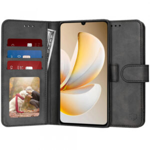 Husa pentru Realme Note 70T, Techsuit, Diary Book, Neagra Husa pentru Realme Note 70T, Techsuit, Diary Book, Neagra