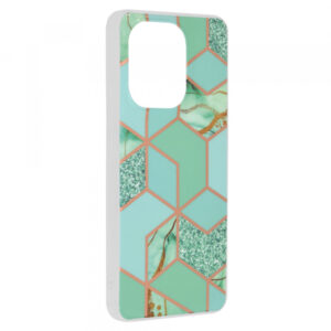 Husa pentru Xiaomi Redmi Note 13 4G, Techsuit, Marble, Verde Husa pentru Xiaomi Redmi Note 13 4G, Techsuit, Marble, Verde