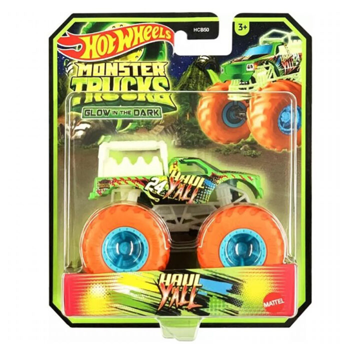 Masinuta Monster Trucks, Hot Wheels, Glow in the Dark, 1:64, Haul Yall, HVH78 Masinuta Monster Trucks, Hot Wheels, Glow in the Dark, 1:64, Haul Yall, HVH78
